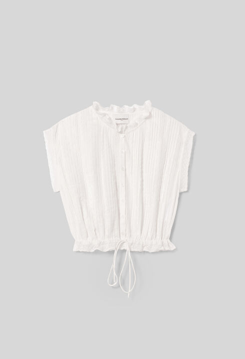 Sleeveless short shirt