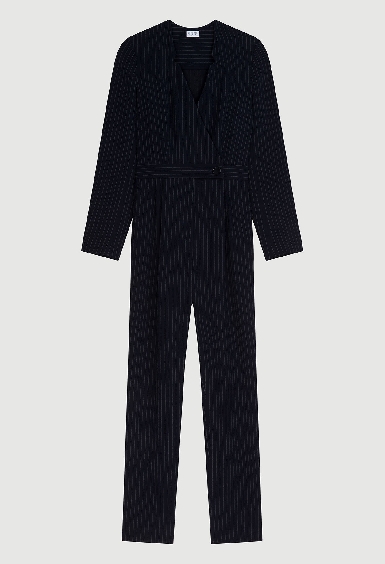 Blue striped jumpsuit