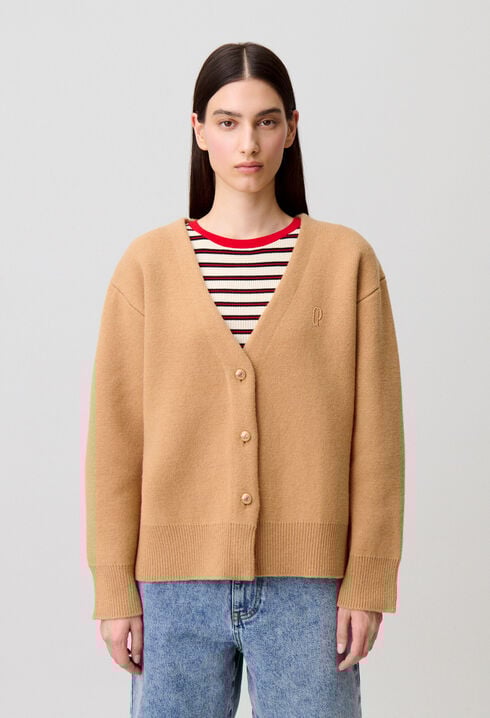 Oversized knit cardigan