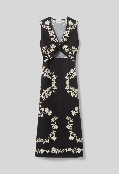 Mid-length floral print dress