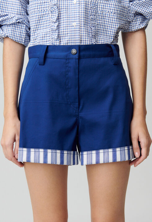 Striped short shorts