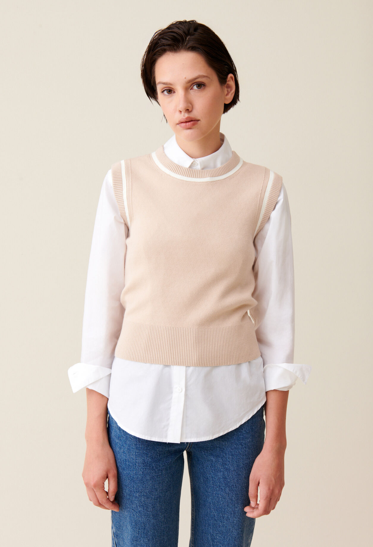 Striped knitted jumper