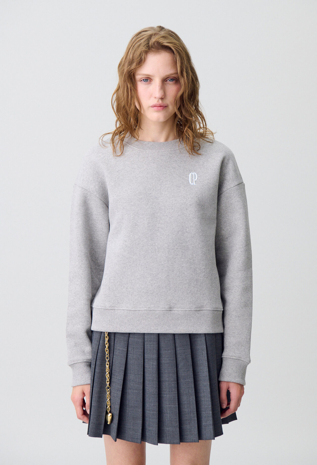 Scarf Collar Sweatshirt