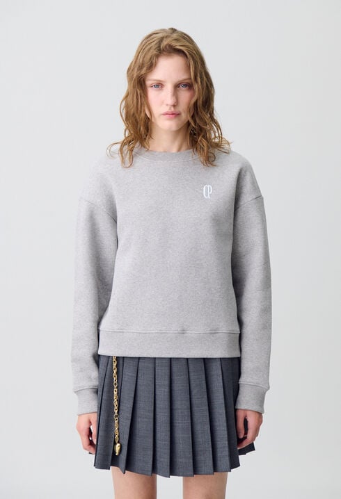 Scarf Collar Sweatshirt
