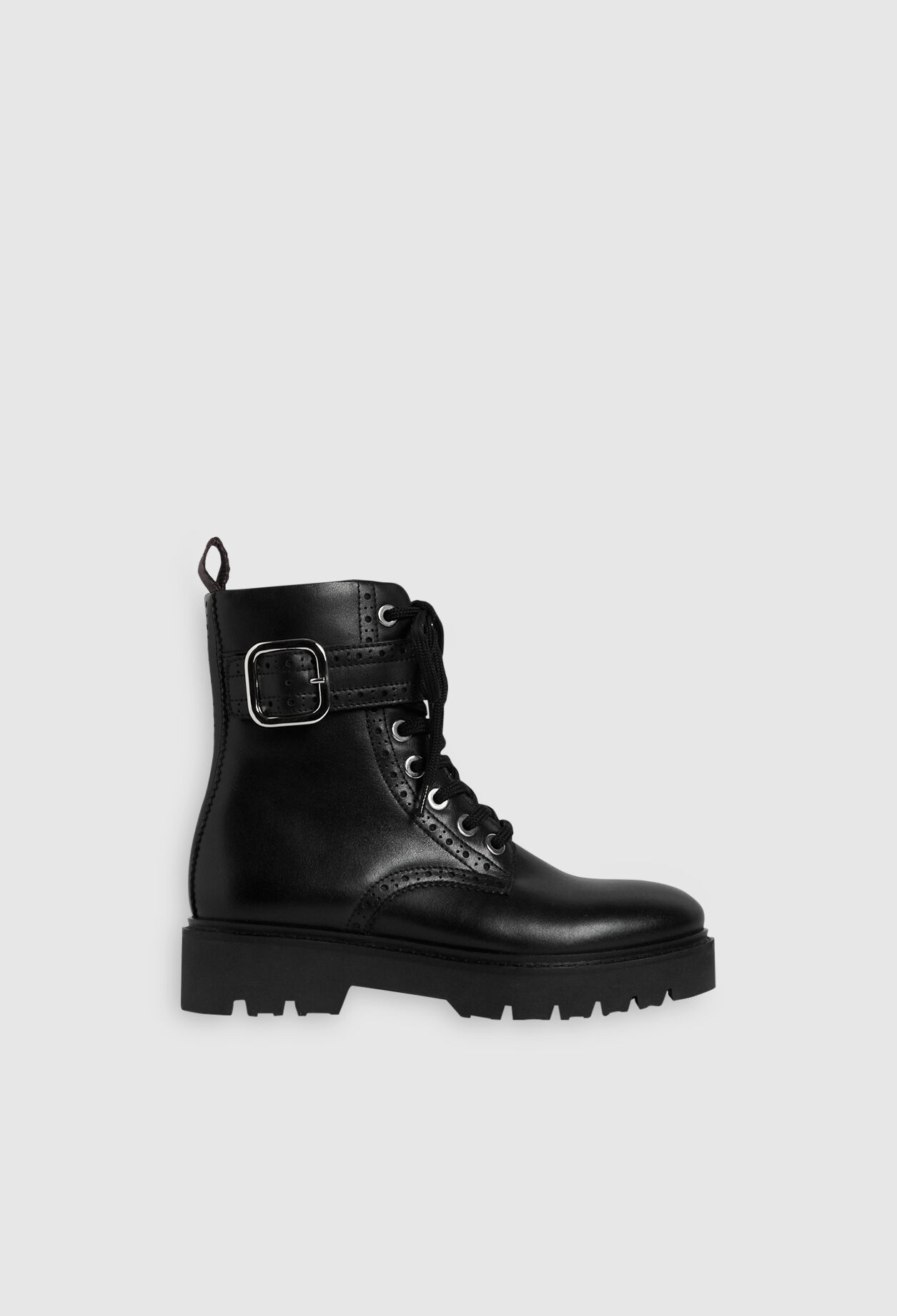 Responsible leather lace-up boots