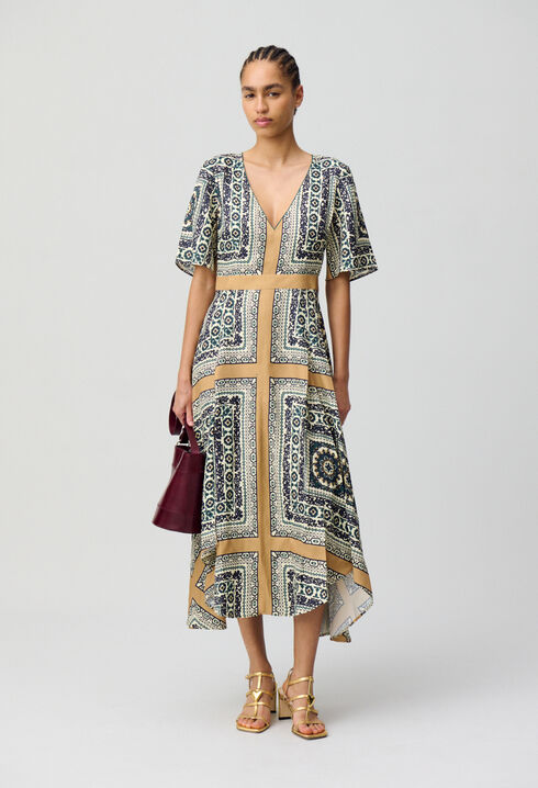 Flowy printed maxi dress