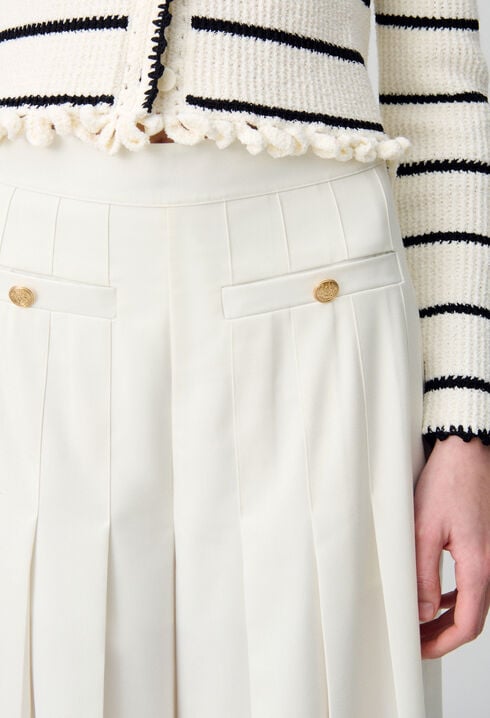 Pleated Wide-Leg Trousers