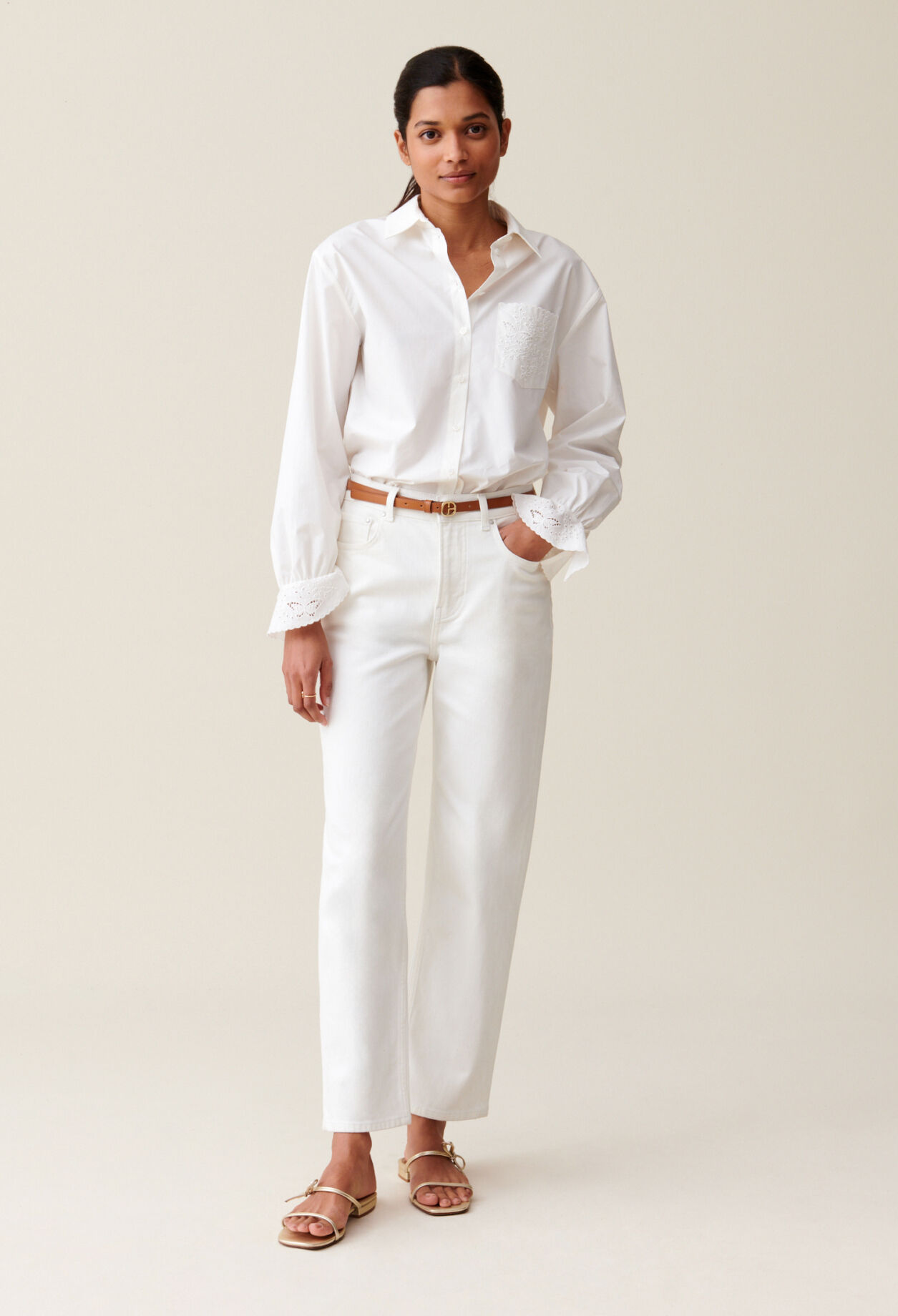 CLAUDIE PIERLOT クローディピエルロ ブラウス シャツ パール CLAUDIE PIERLOT クローディピエルロ ブラウス シャツ パール