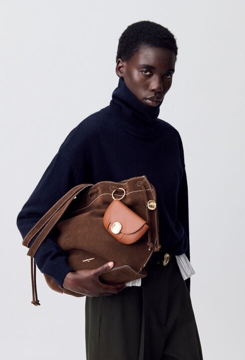 Suede Leather Tote Bag