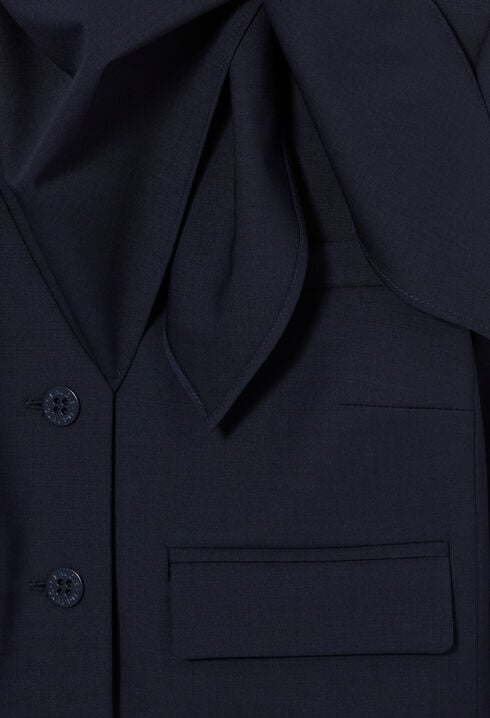 Wool blend box jacket