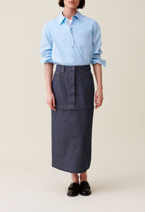 Zip Modular Denim Skirt