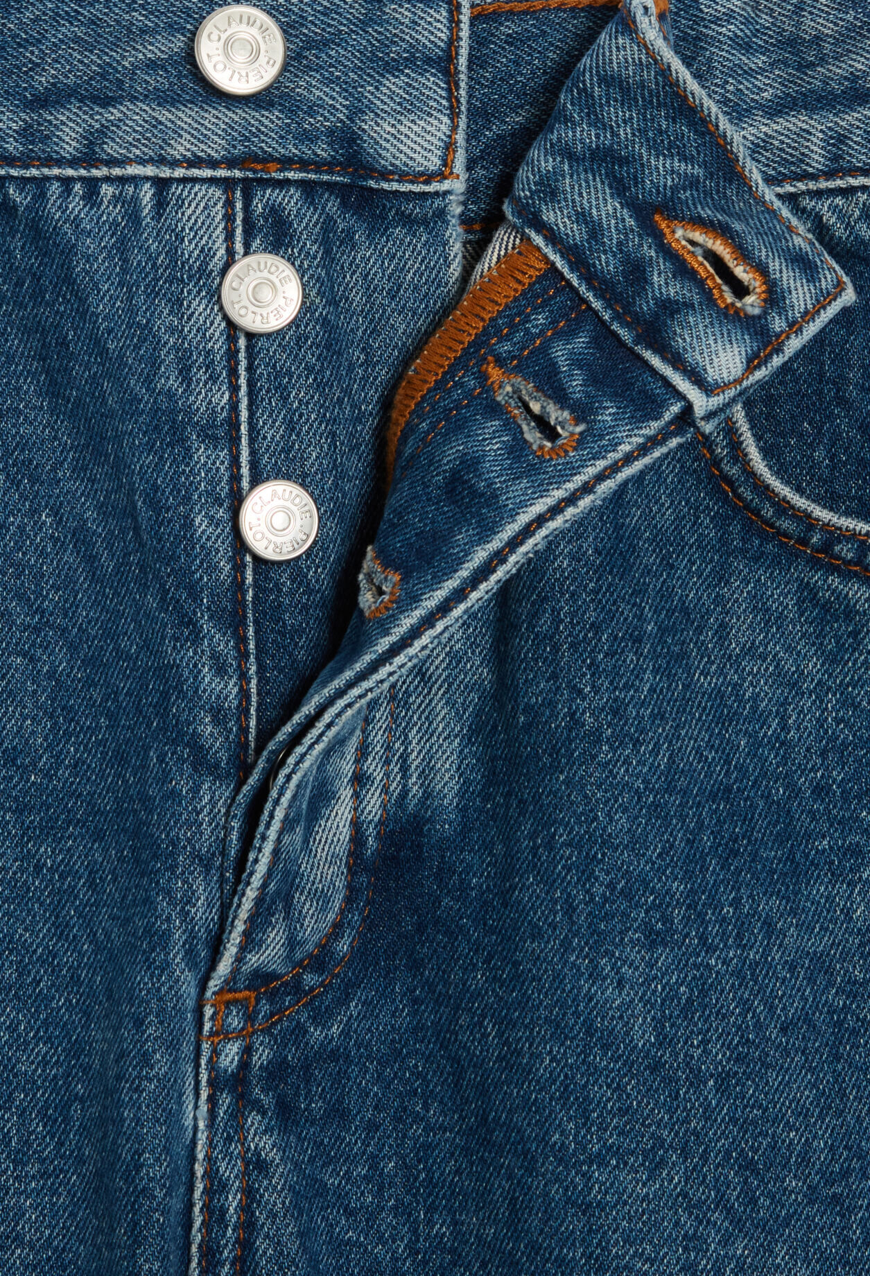 Blue denim shorts