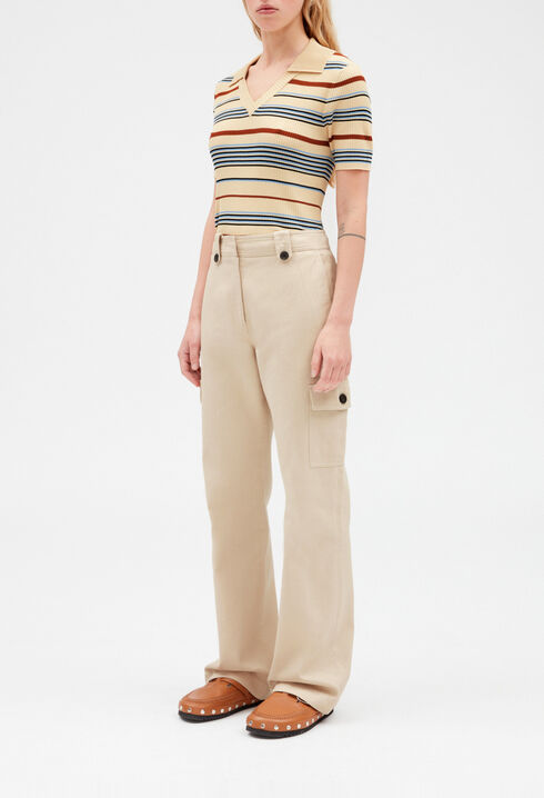 Beige cargo trousers