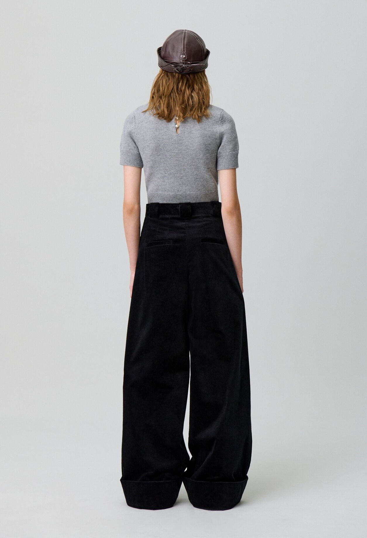 Wide-Leg Velvet Trousers