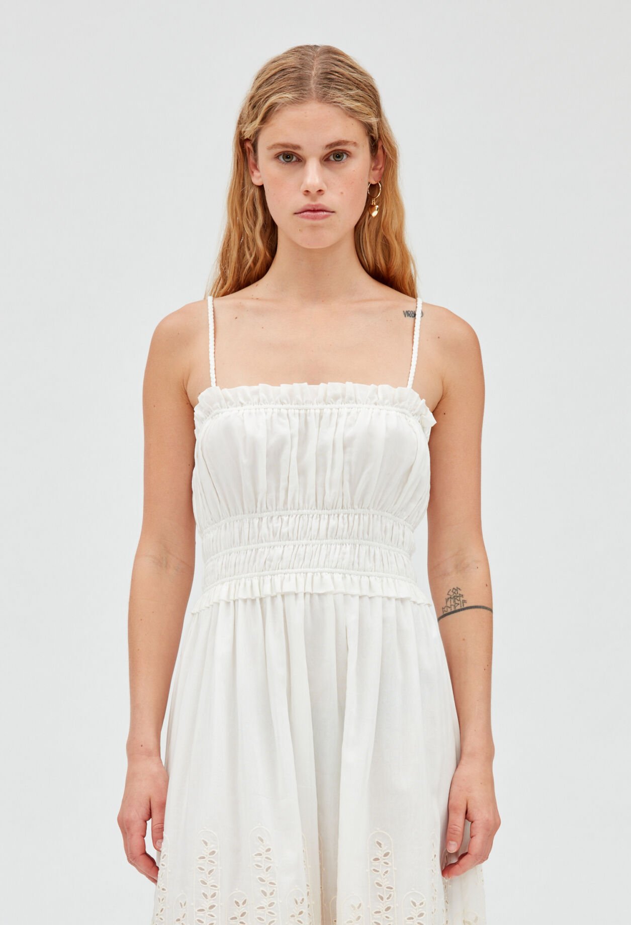 Off-white midi dress