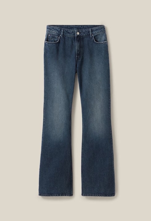 Flared denim jeans