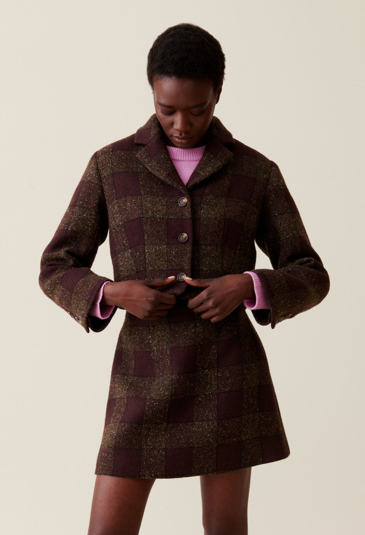 Checked Buttoned Jacket for women Claudie Pierlot