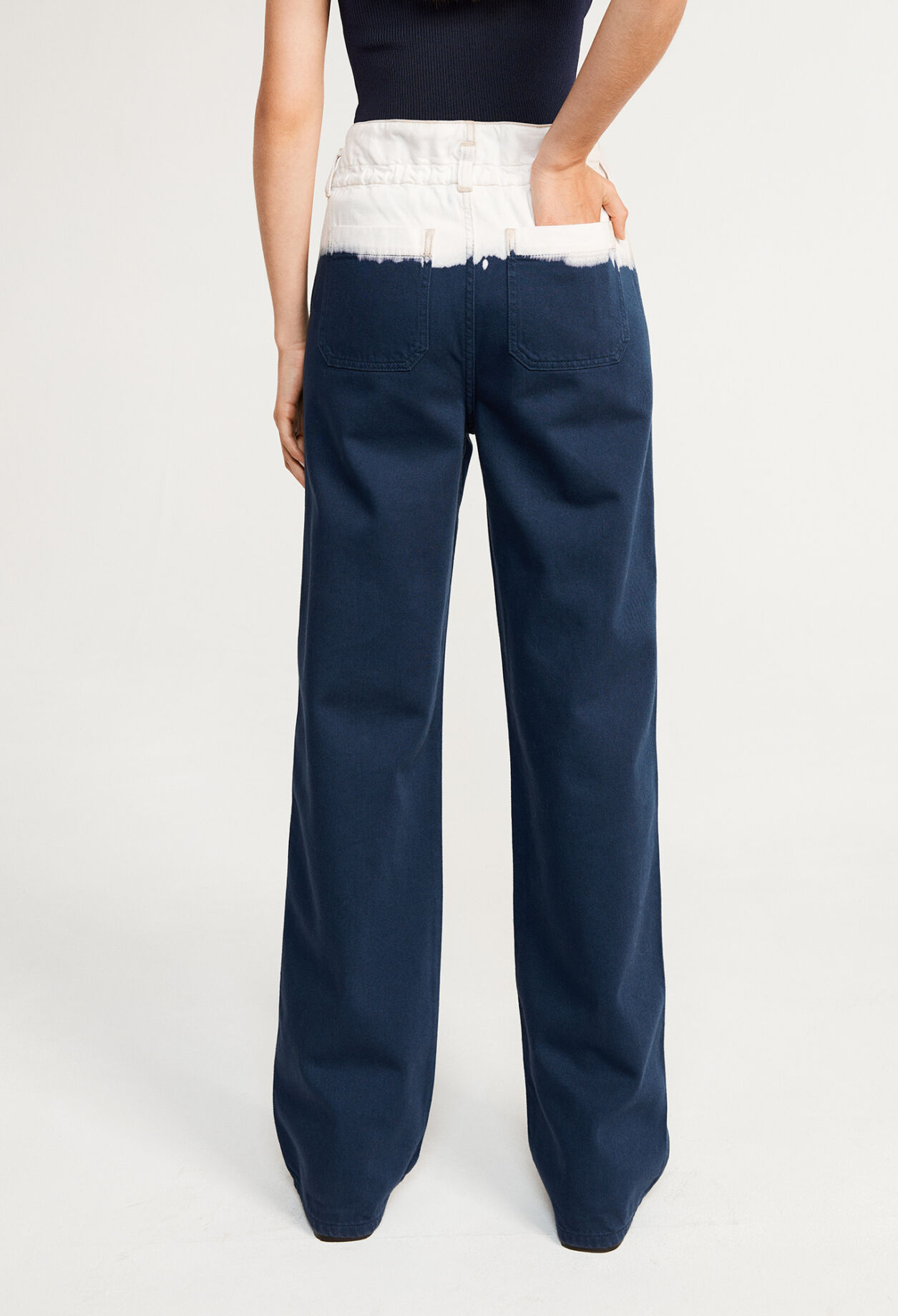 Straight fit ecowash denim jeans