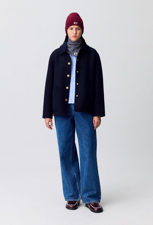 Short Wool Tailored Coat
