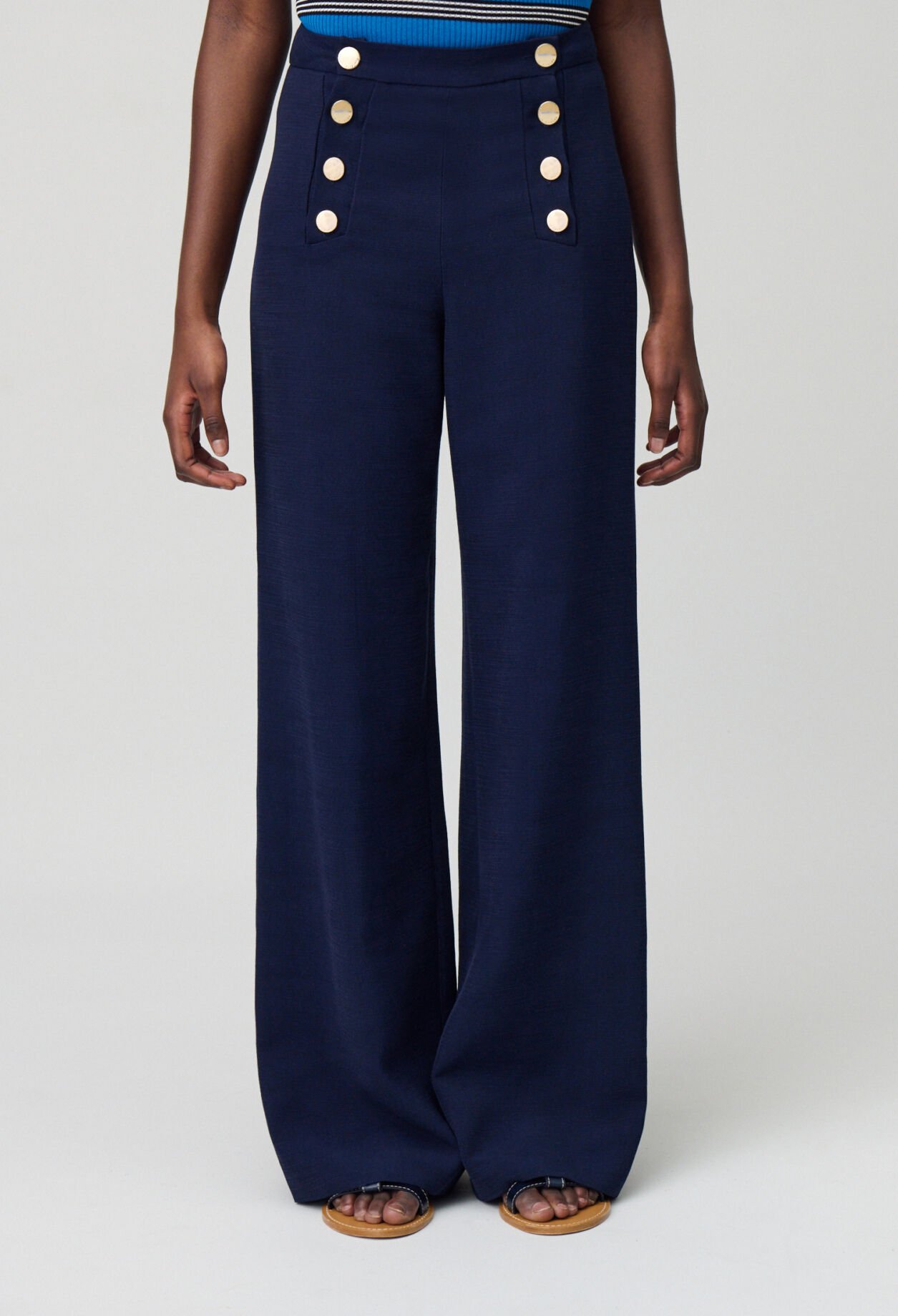 Straight-Leg Sailor Trousers