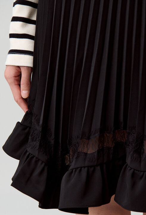 Asymmetric lace skirt