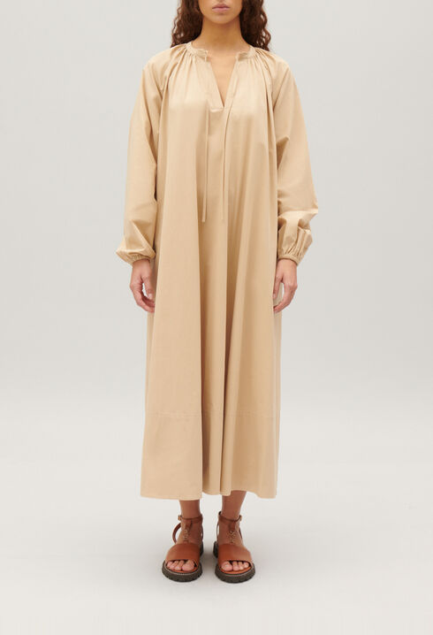 Sand oversized maxi dress