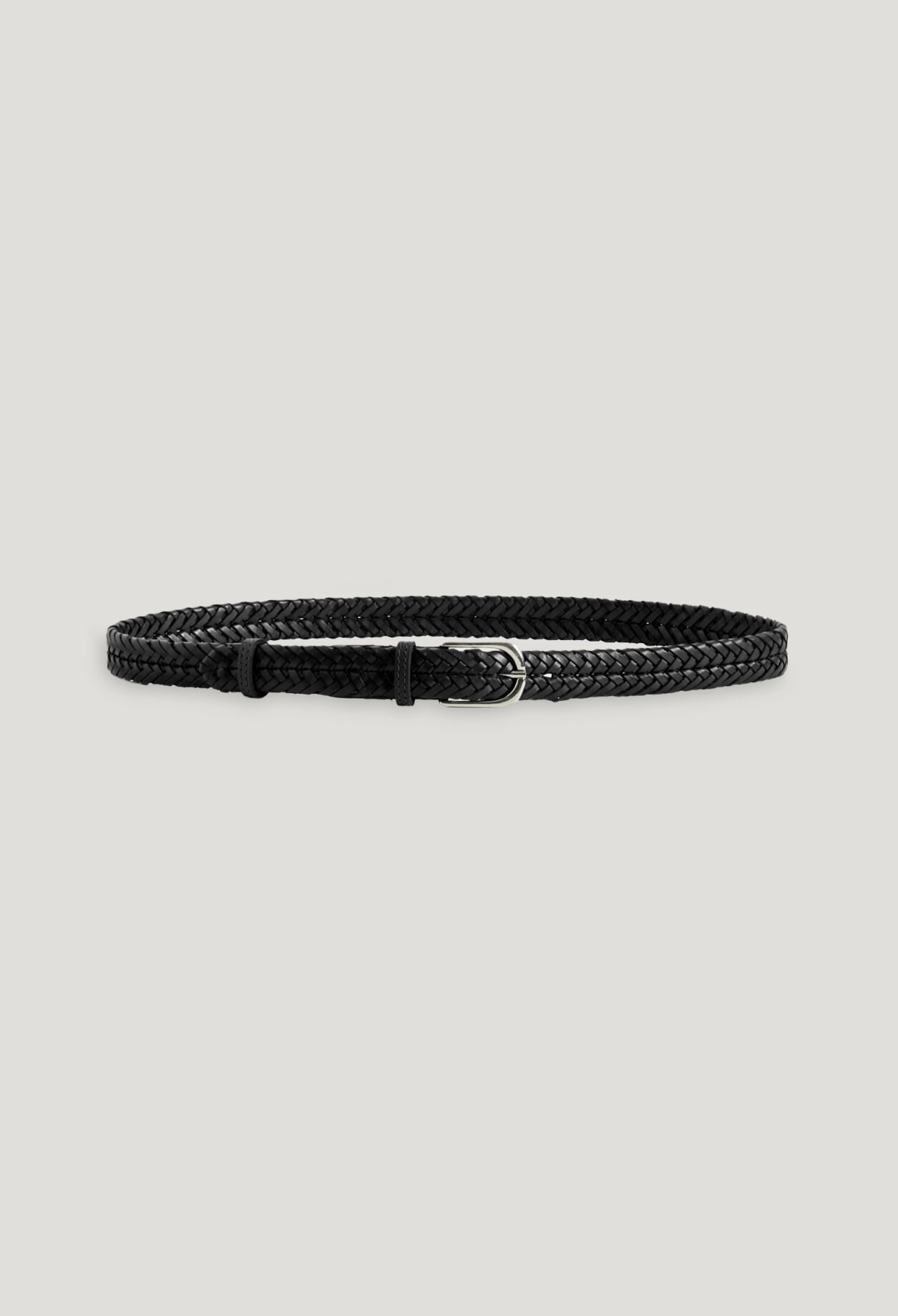 Braided leather belt