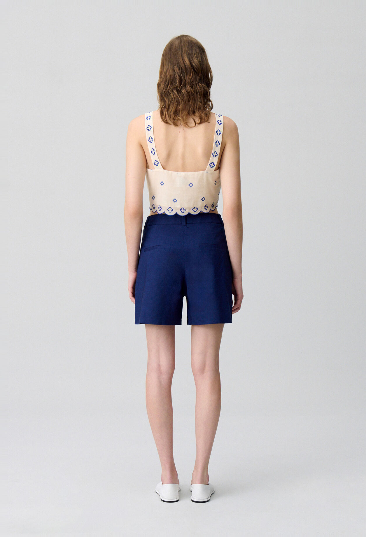 Embroidered Strap Top