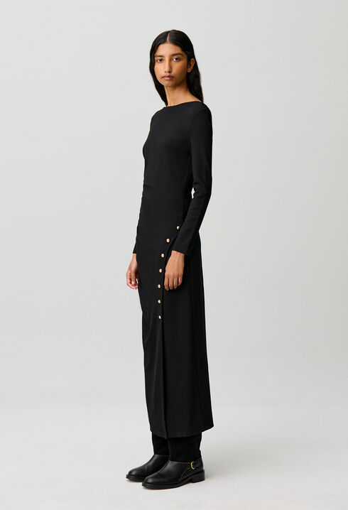 Long fitted jersey dress