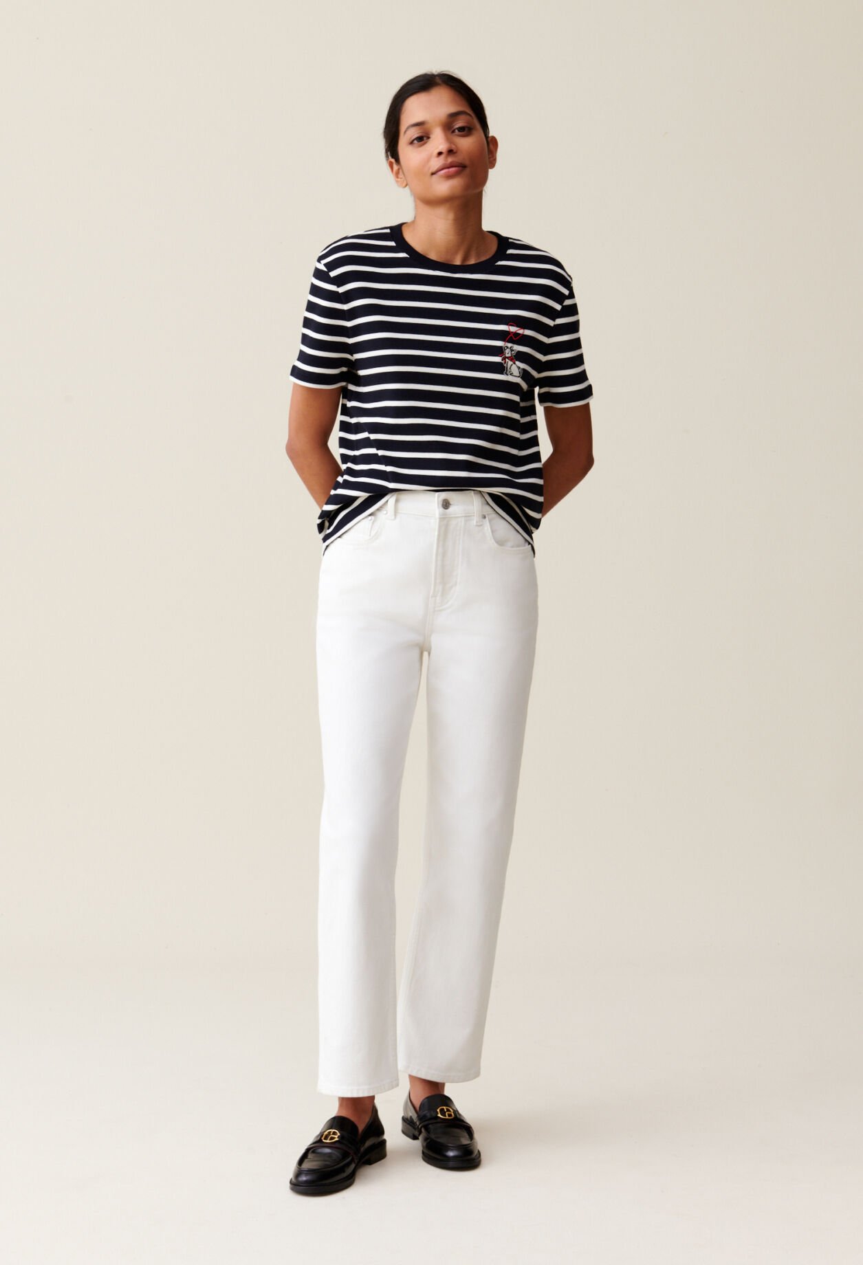 Sailor T-shirt Jean Toto embroidery