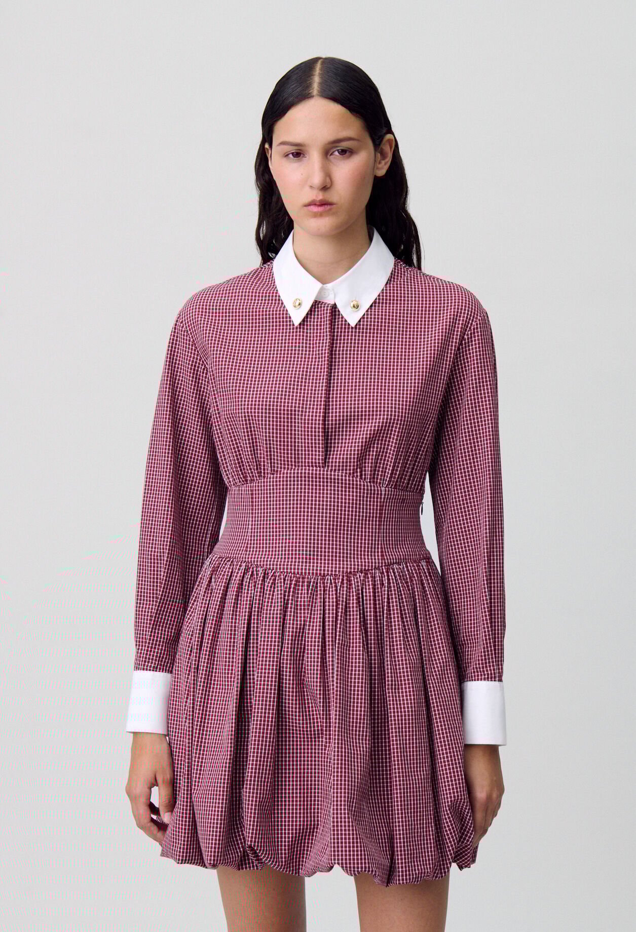 Short checked dress