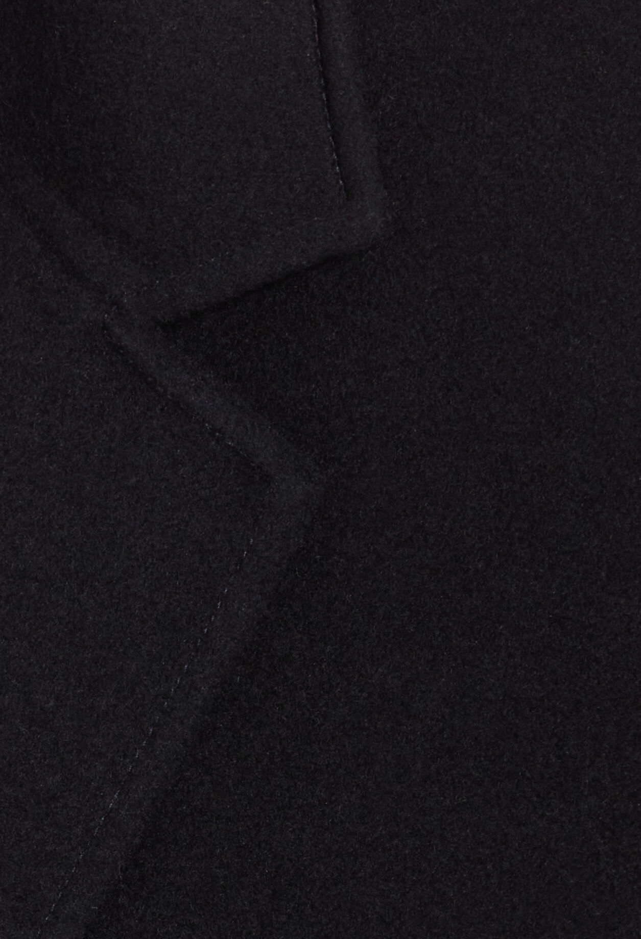 Navy blue mid-length wool coat