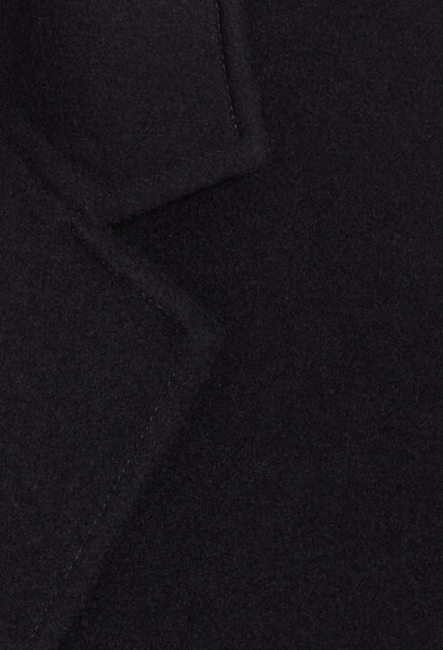 Navy blue mid-length wool coat