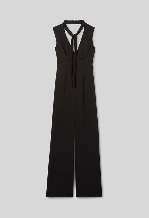 Fluid satin jumpsuit