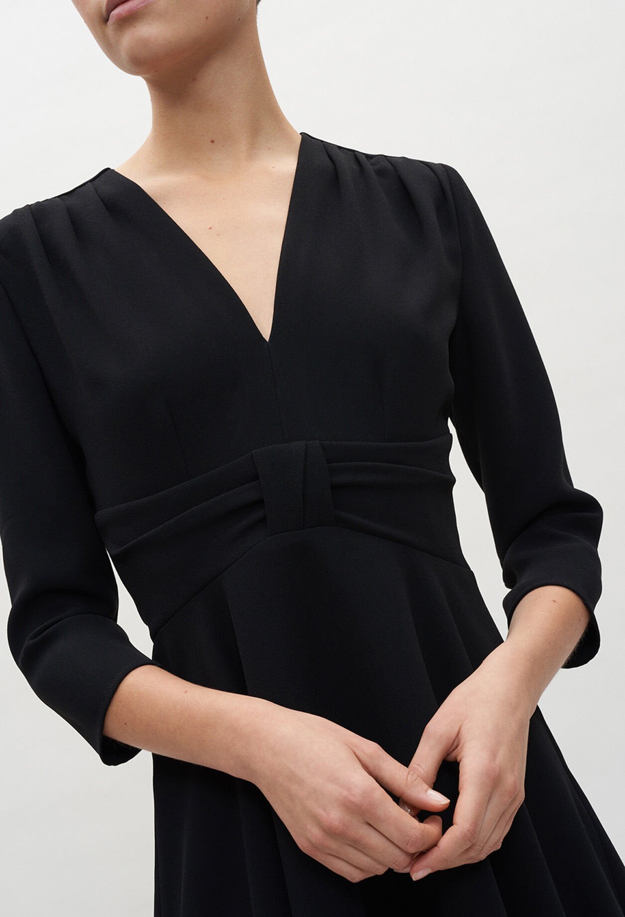 Black flared dress