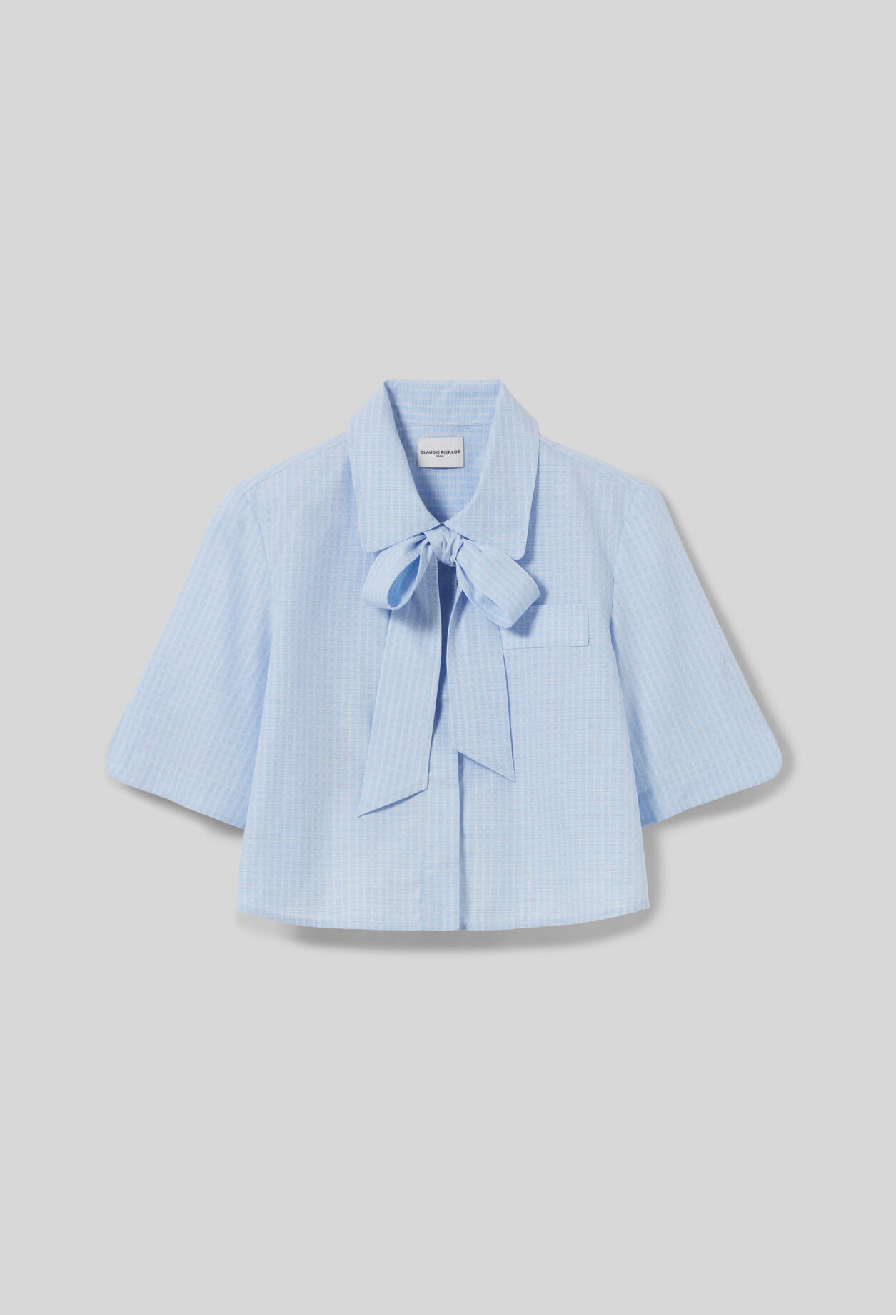 Short checked shirt