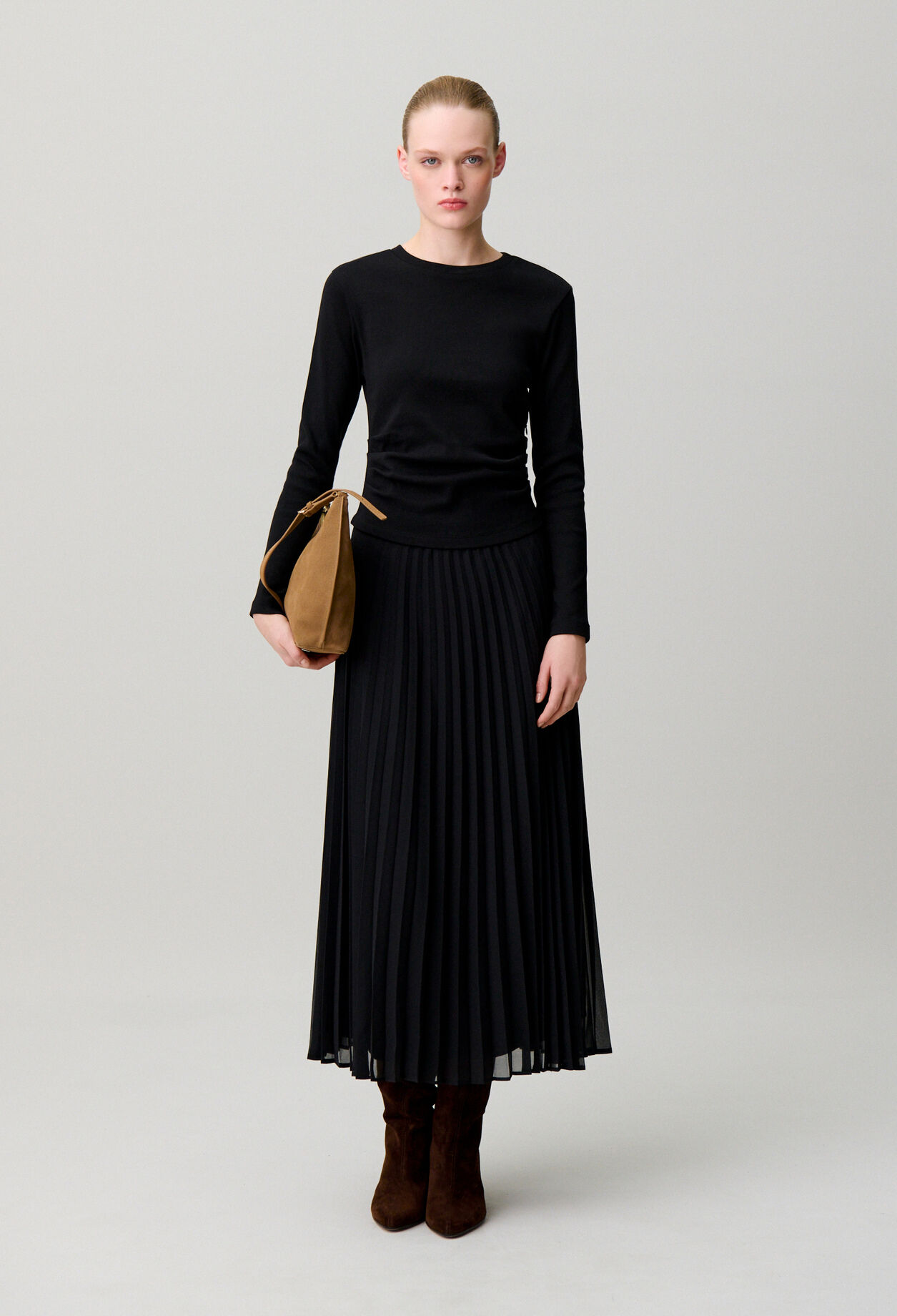 Bi-material t-shirt dress