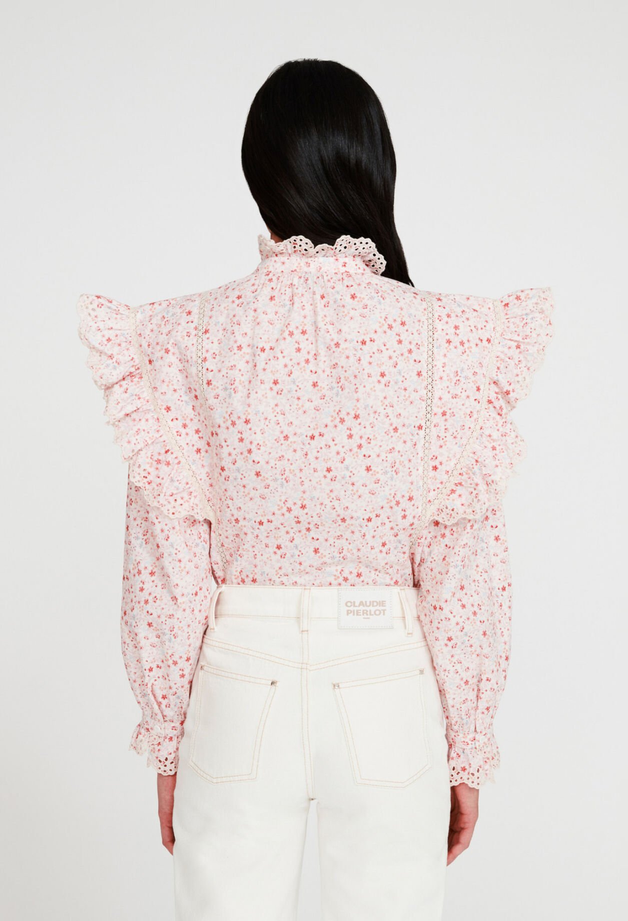 Blouse blanche imprimé fleuri