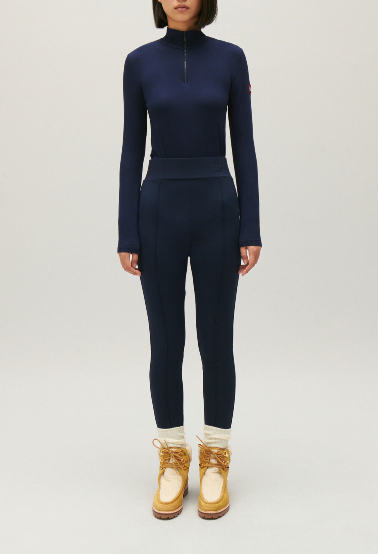 T-shirt with high neck