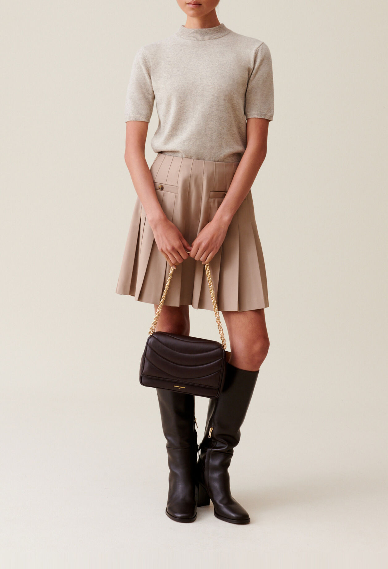 Pleated Mini Skirt