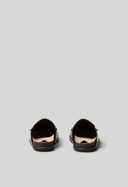 Smooth leather mules