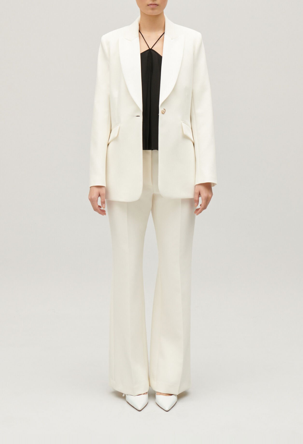 Dual fabric suit jacket