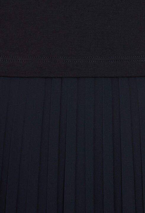 Long dual-fabric Teli dress