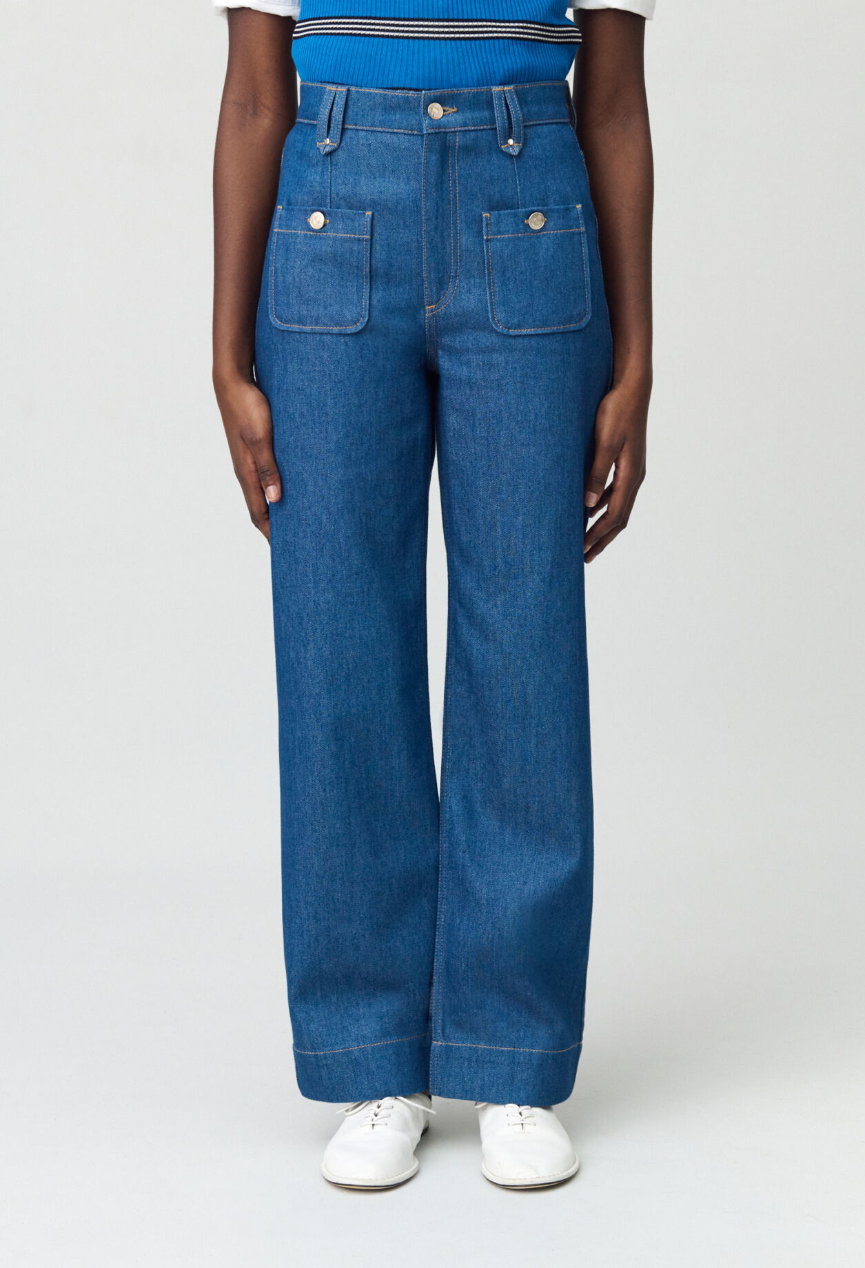 High-Waisted Wide-Leg Jeans