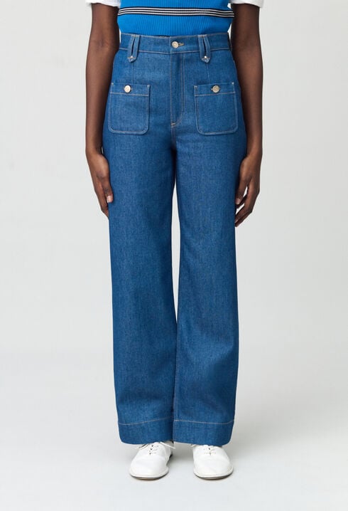 High-Waisted Wide-Leg Jeans