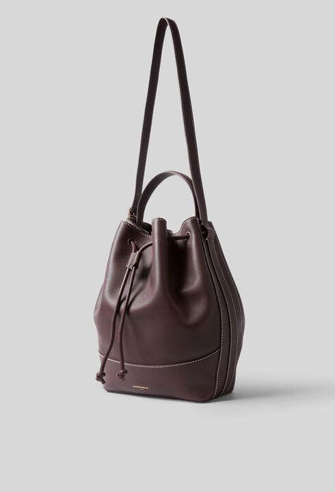 Large Leather Bucket Bag