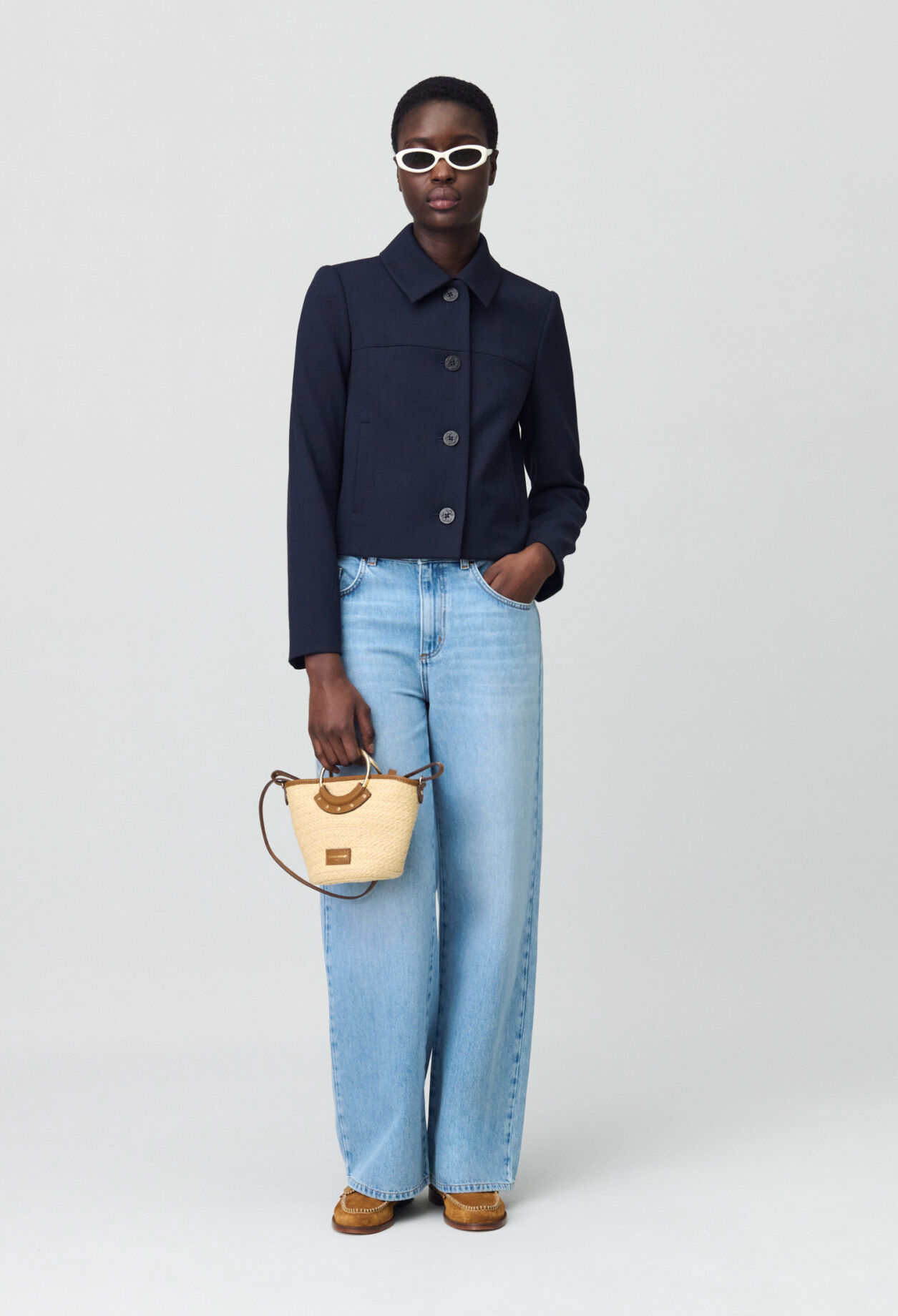 Navy boxy jacket
