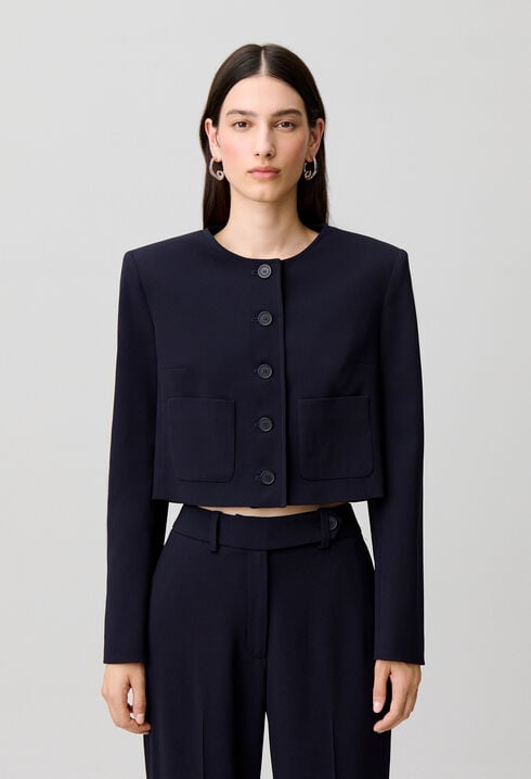 Round neck jacket