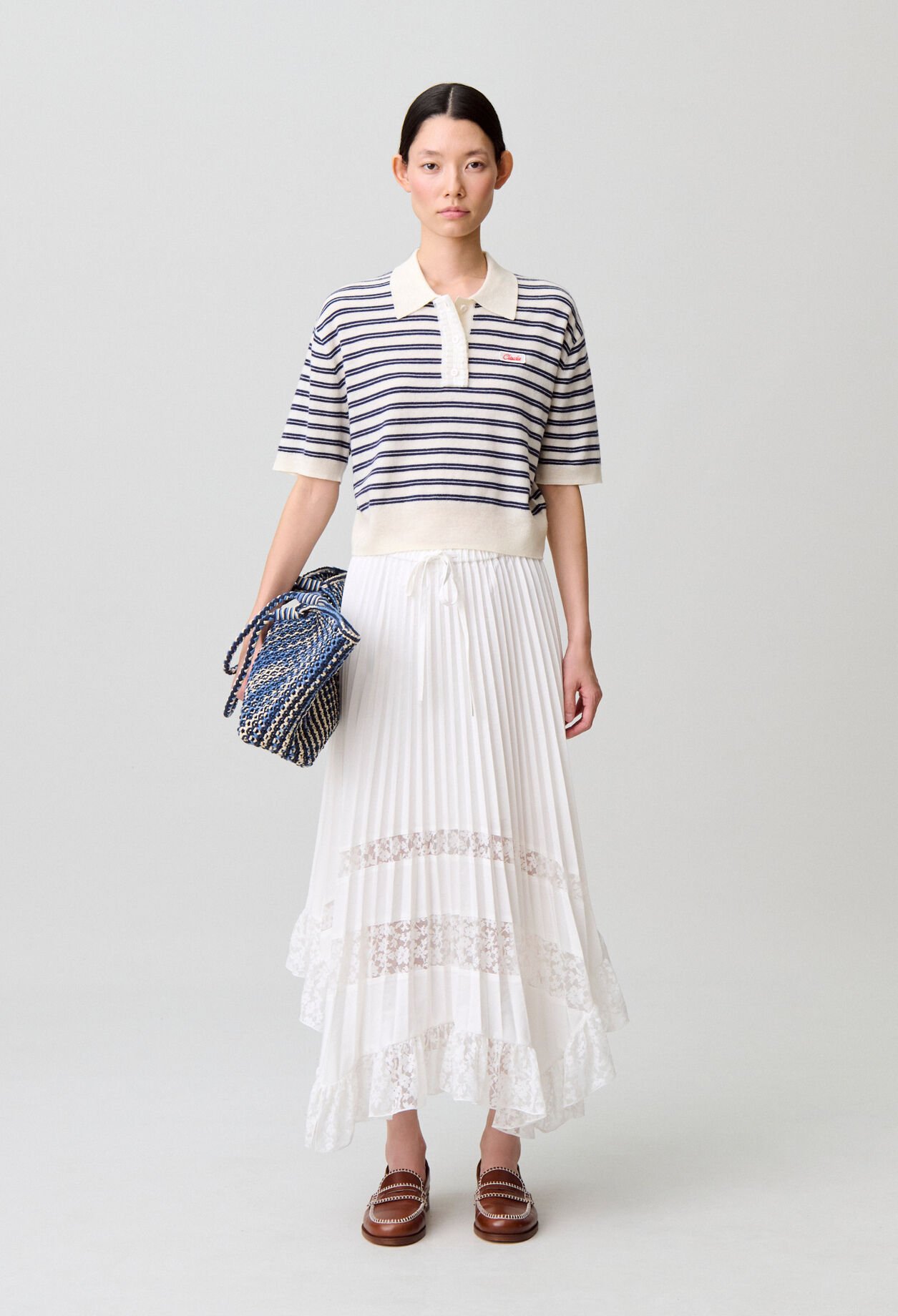 Floral pleated skirt