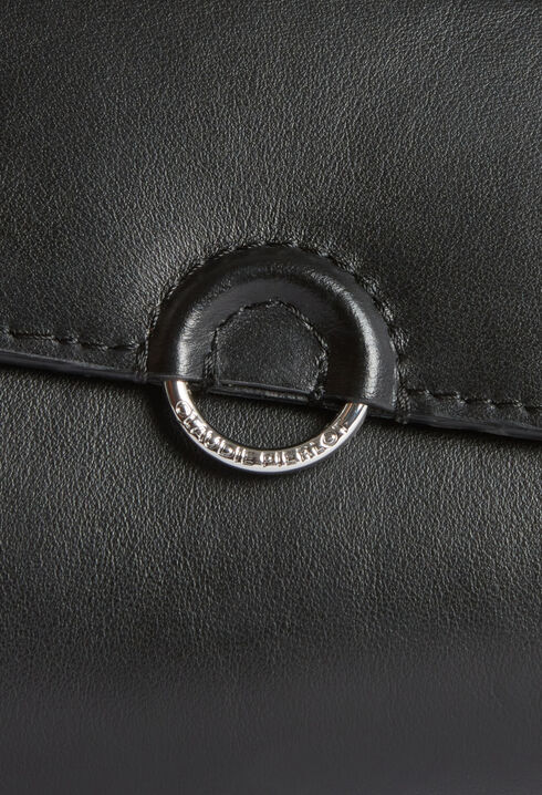 Black leather pouch